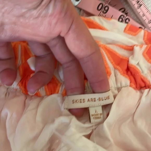 Skies are blue women’s blouse Large top shirt embroidered off shoulder Josie nwt - Picture 5 of 7